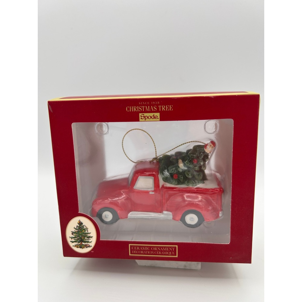 Spode Christmas Tree Ornament Red New Bringing Home The Tree Truck